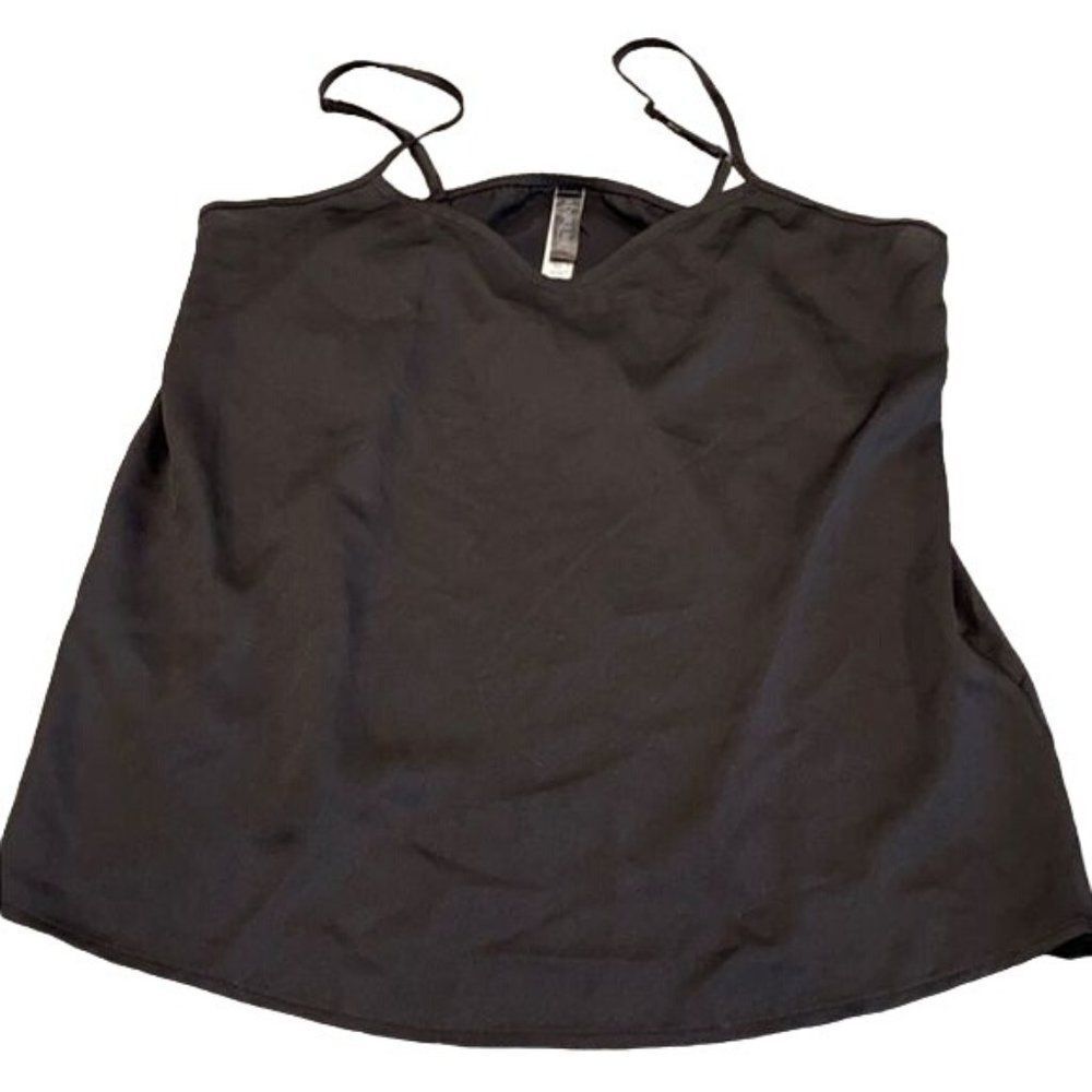 NWOT Adore Me Medium Black Slinky Tank Lounge Pajama Top Spaghetti Strap